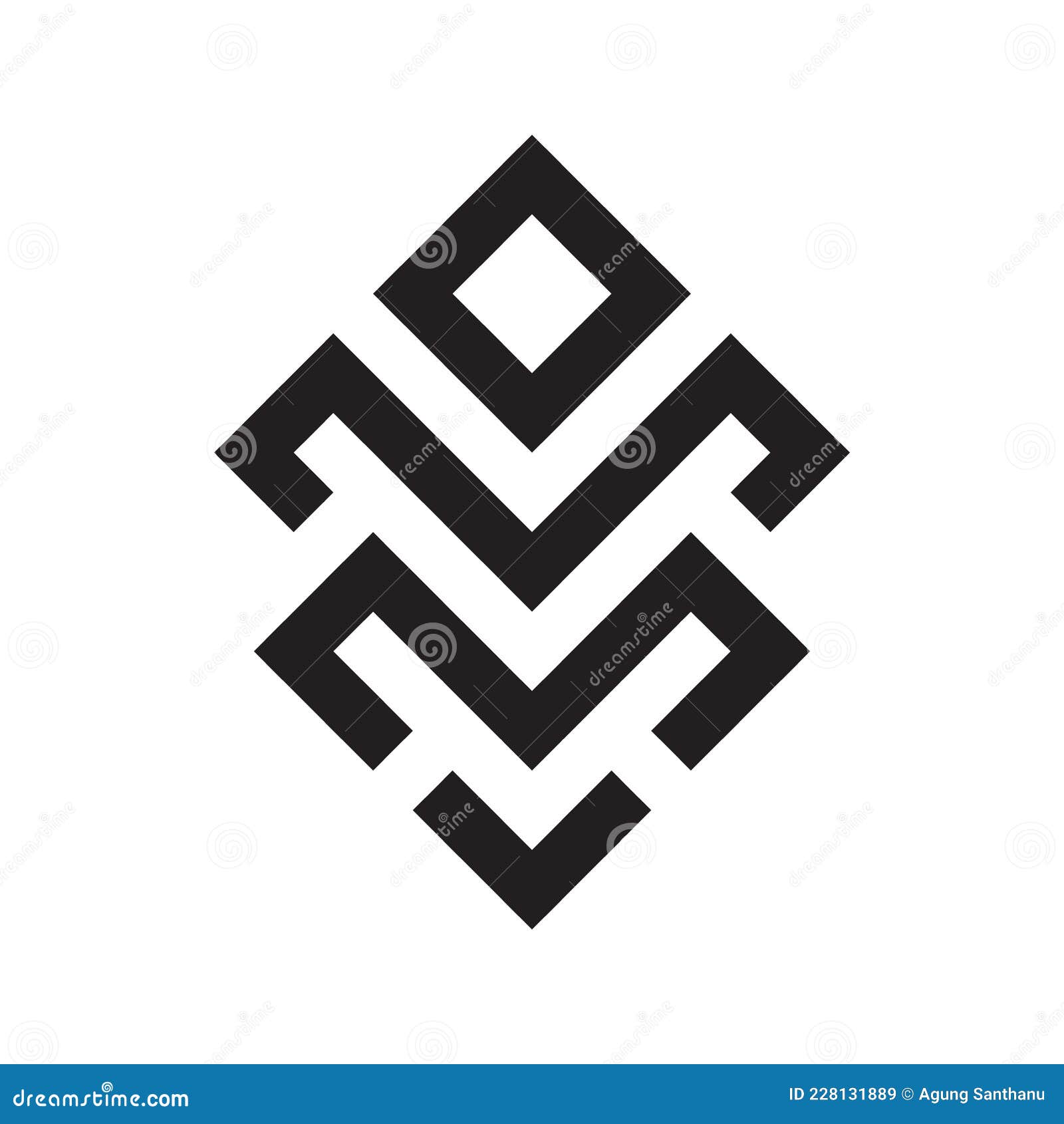 Monogram Circle. Geometric Symbol for Icon or Logo Geometric Tribal ...