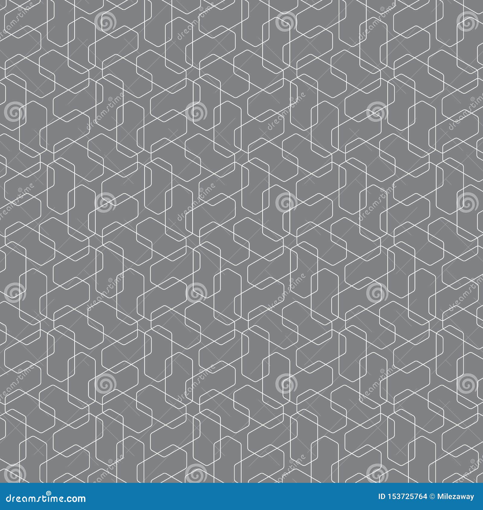 Geometric Vector Pattern, Repeating Linear Hexagon Shape. Pattern Clean
