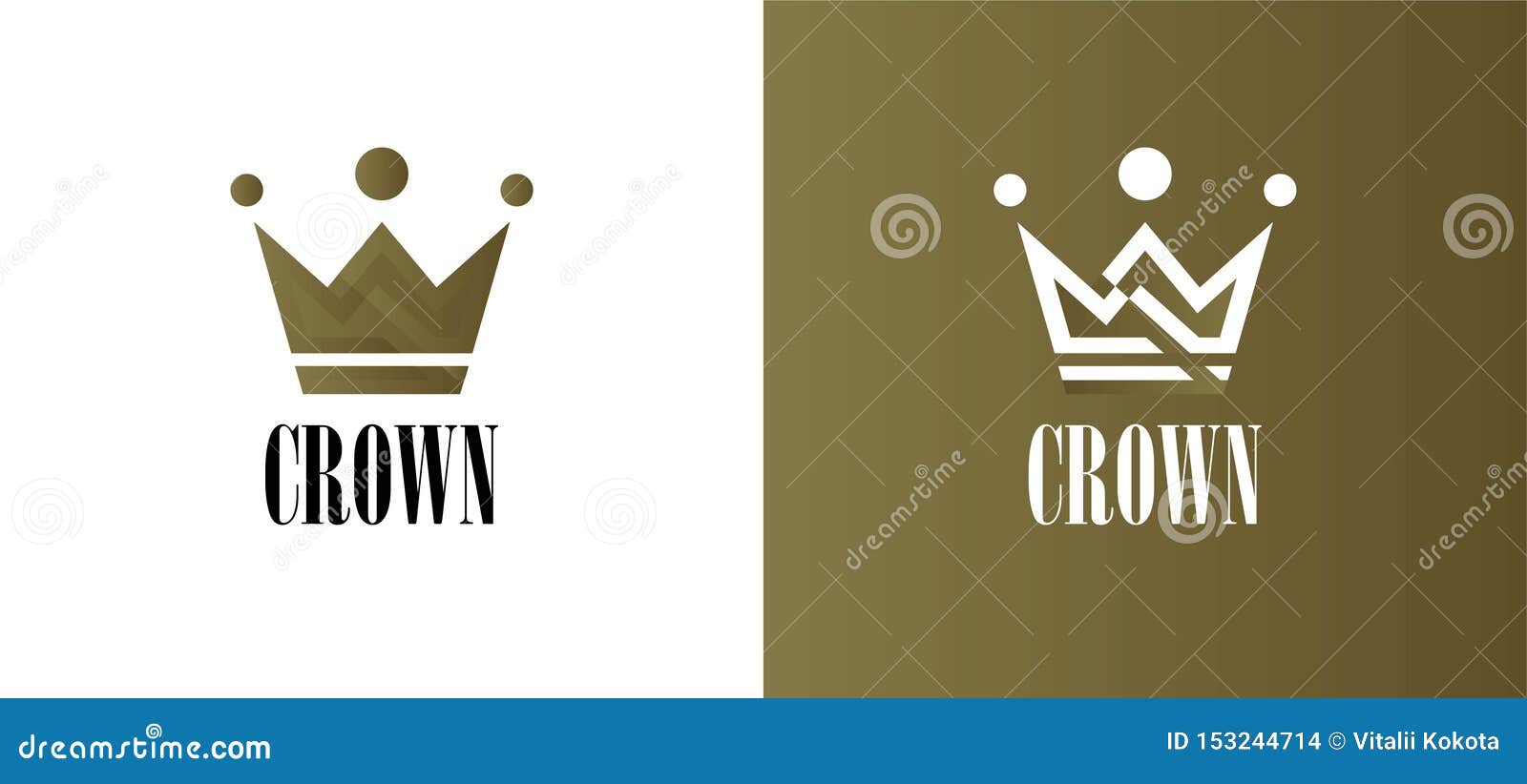 Geometric Vintage Creative Crown Abstract Logo Design Vector