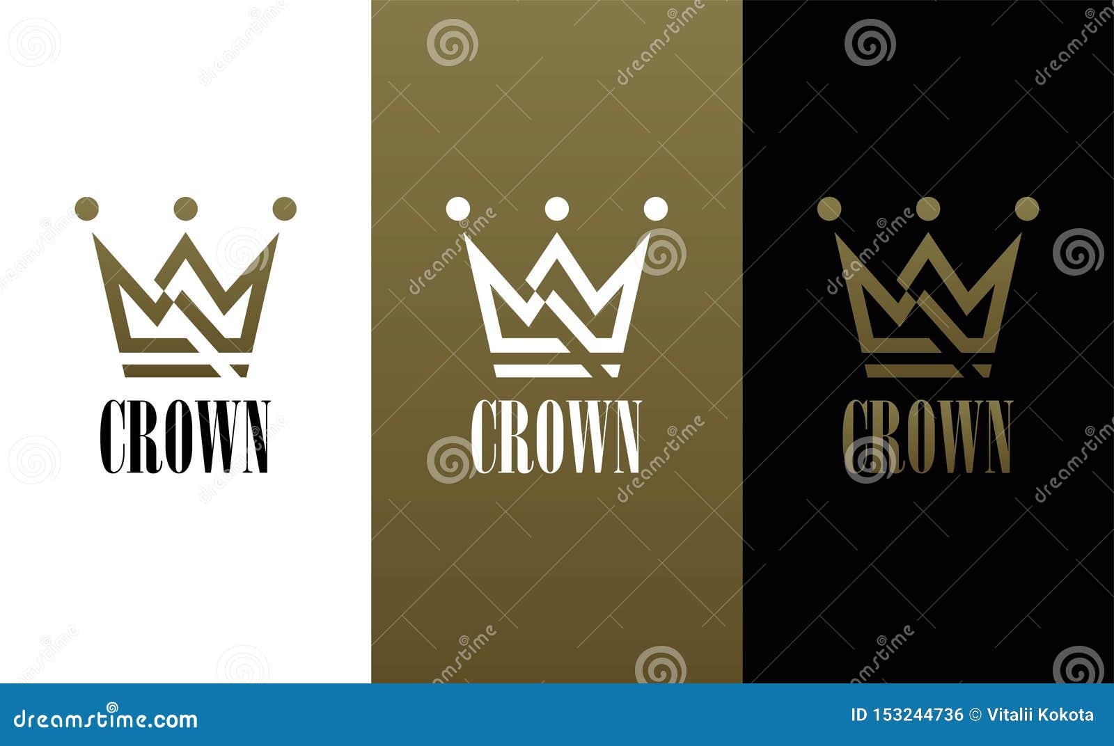Geometric Vintage Creative Crown Abstract Logo Design Vector