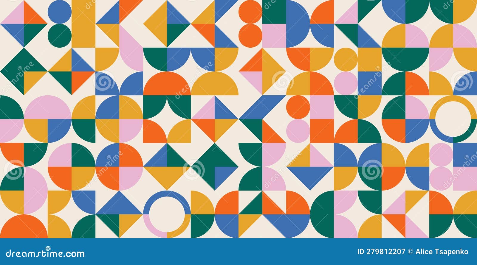 geometry colorful bauhaus background with simple  and figure. abstract minimalistic pattern  in scandinavian