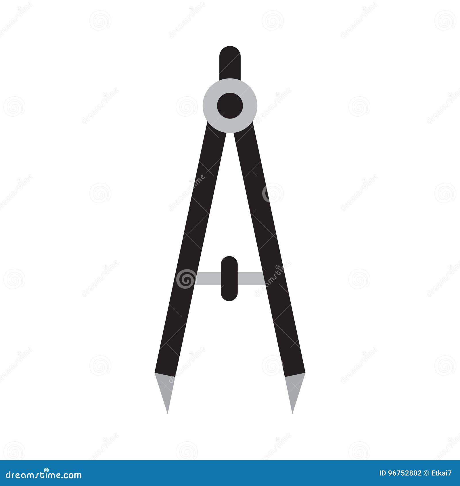 Geometry Compass Isolated Icon Vector Illustration Design Stock Vector