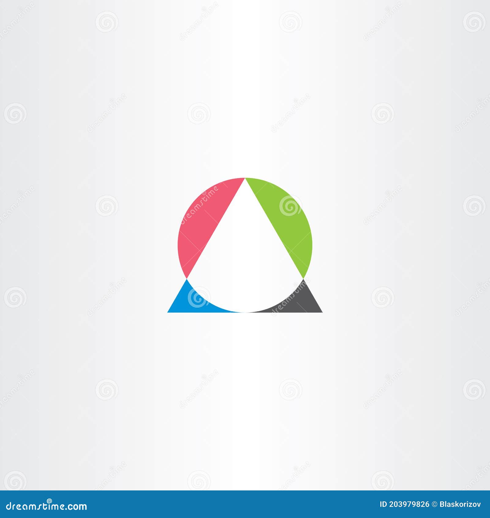Geometry Math Logo Triangle and Circle Icon Vector Stock Vector