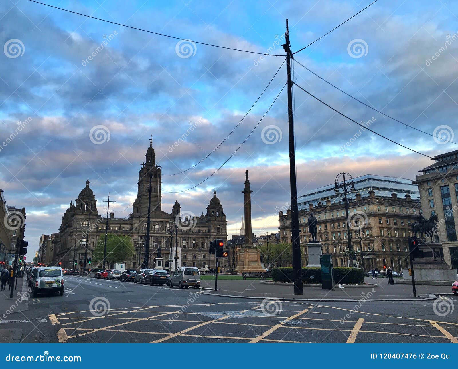 Square and Glasgow City Chambers, Scotland Editorial Photo