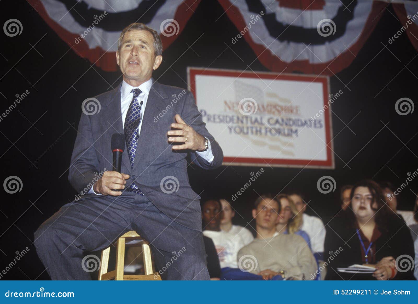 George W. Bush Addressing the New Hampshire Presidential Candidates ...