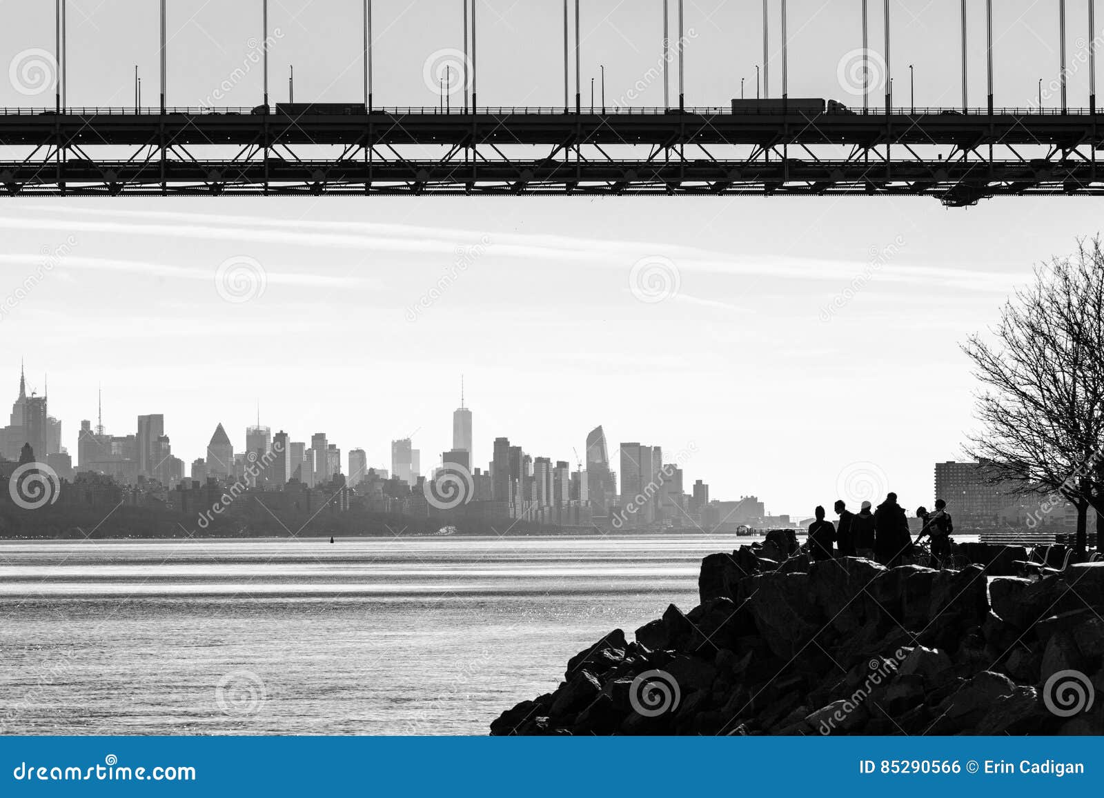 George Washington Bridge from Fort Lee Historic Park Editorial Photo -  Image of jersey, cityscape: 85290566