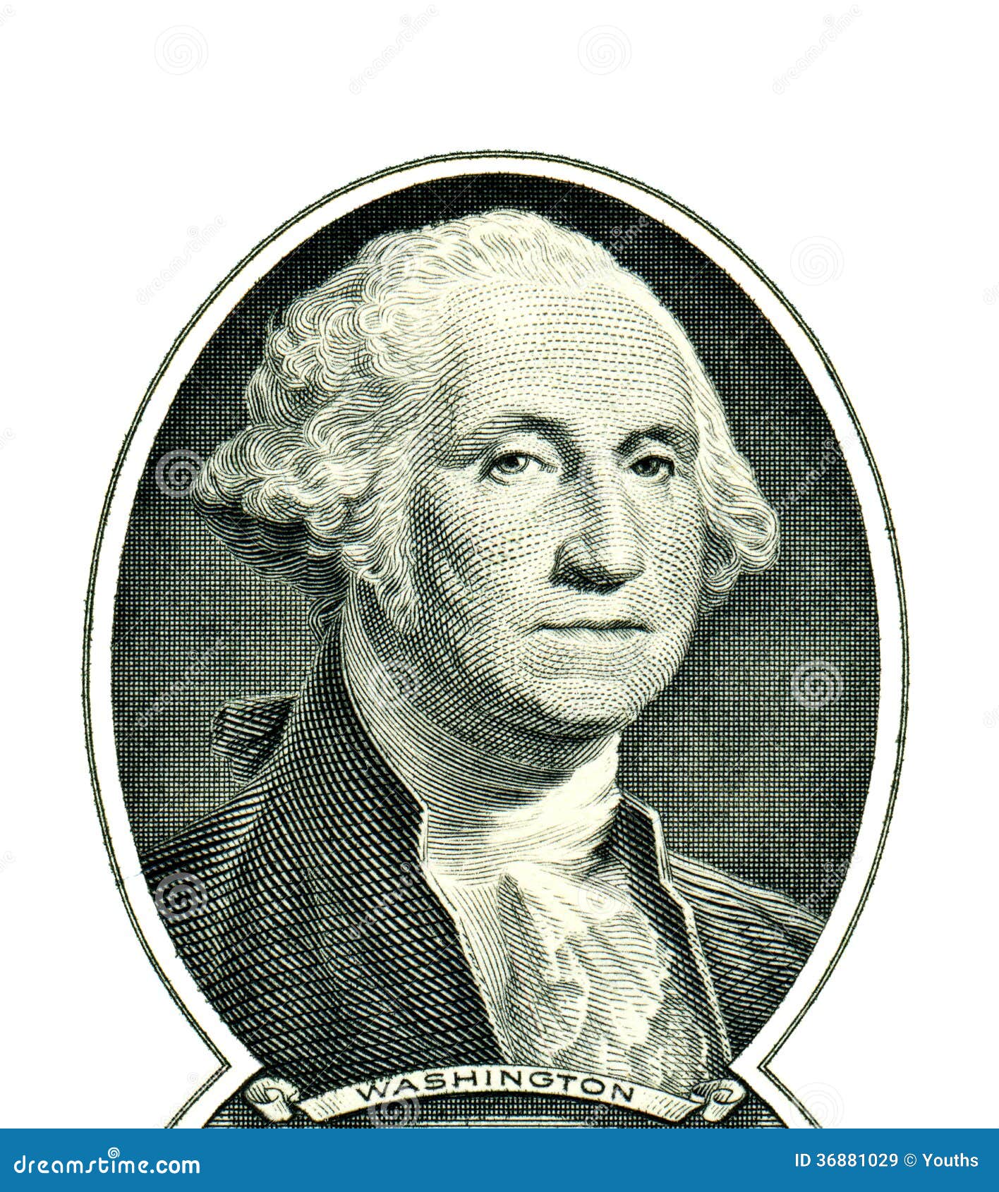 Washington on One Dollar Stock Image Image of bill, human