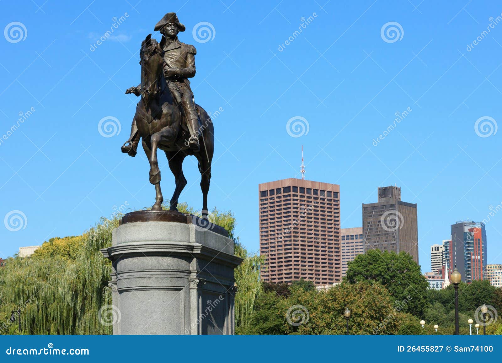Washington Statue in Boston Common Park Editorial Photography Image of historic