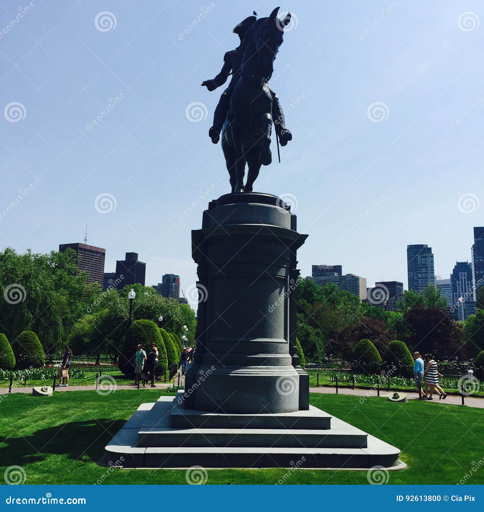 Washington Statue on Boston Common Editorial Image Image of green, grass 92613800