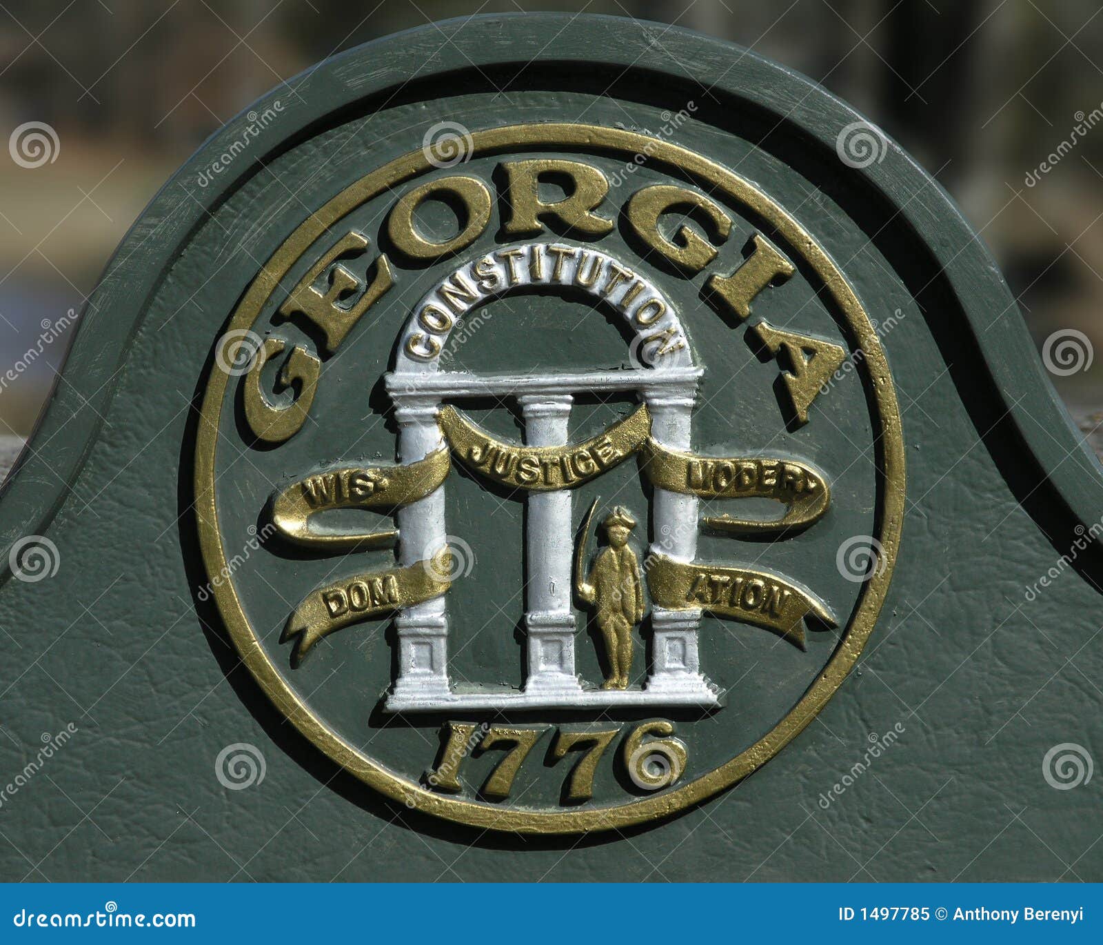 Georgia State Seal stock image. Image of badge, georgia - 1497785