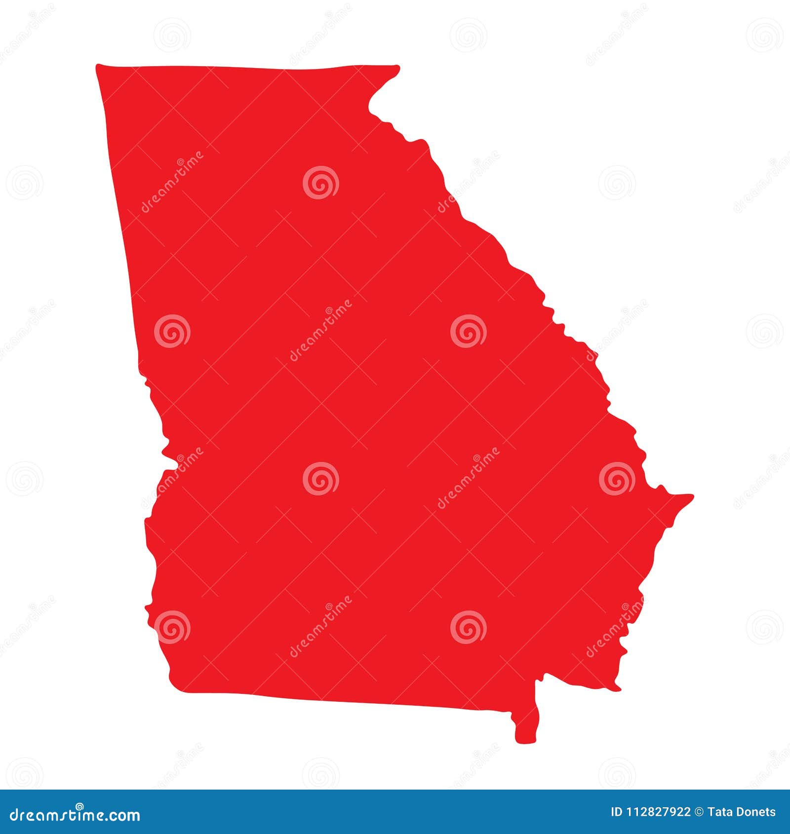 Georgia Outline Map National Borders Vector Illustration