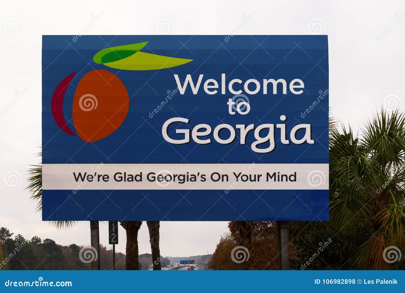 Georgia Welcome Sign Stock Photo Image Of Road Promotion 106982898