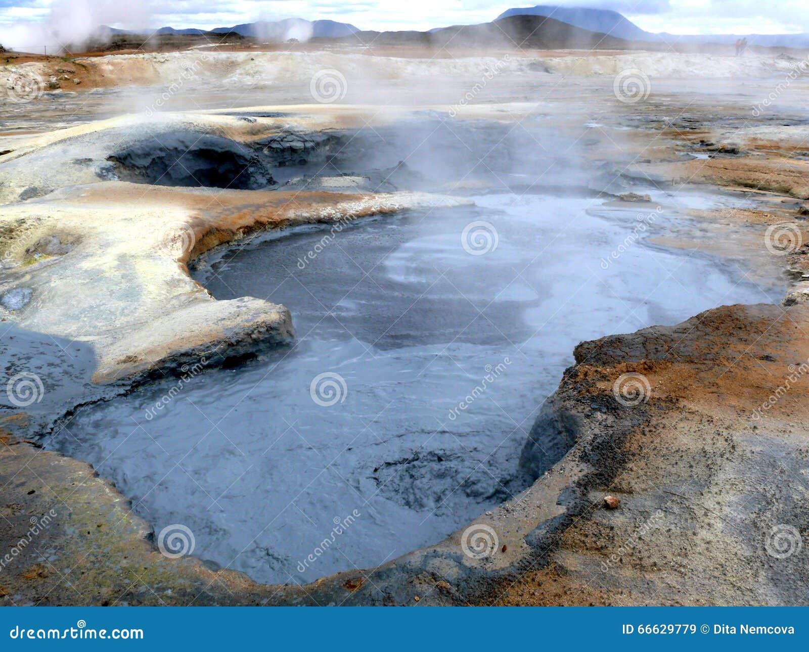 Geothermal Field in Iceland Stock Image Image of iceland, depression