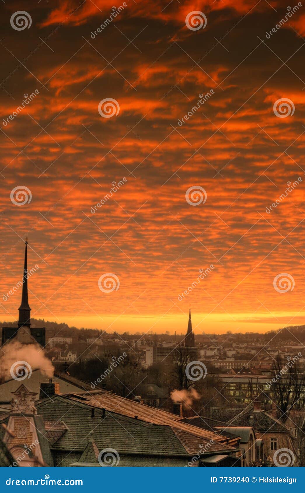 Gera Skyline Sunset Germany Stock Photo Image of nature, picturesque