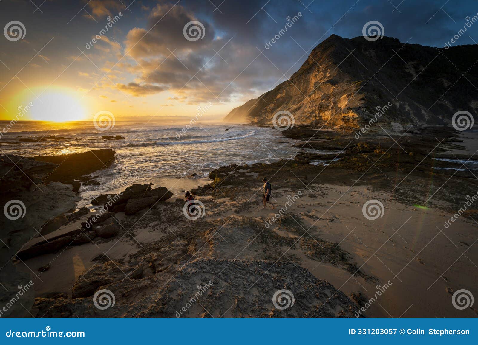 gerickes point coastal cliffs in sedgefield in the garden route in south africa.