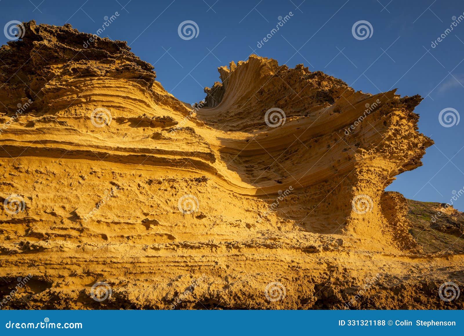 gerickes point coastal cliffs in sedgefield in the garden route in south africa.