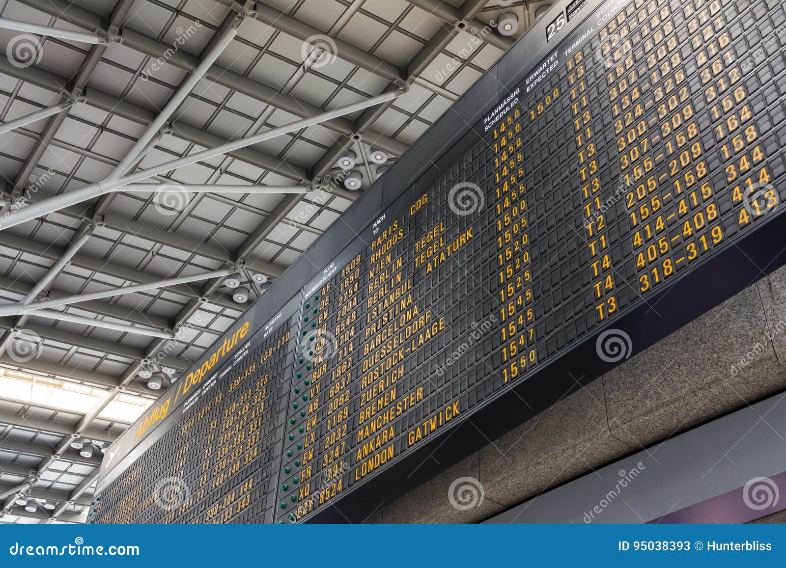 german airport abflug departures timetable schedule sign information