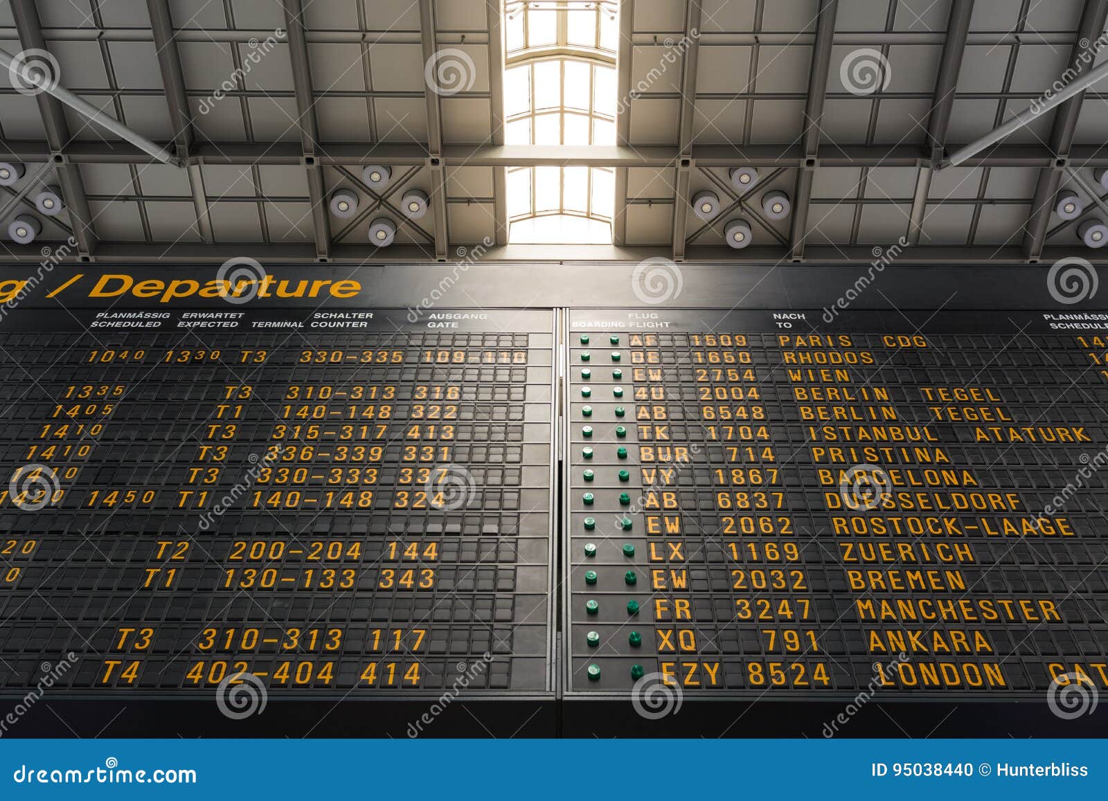german airport abflug departures timetable schedule sign information