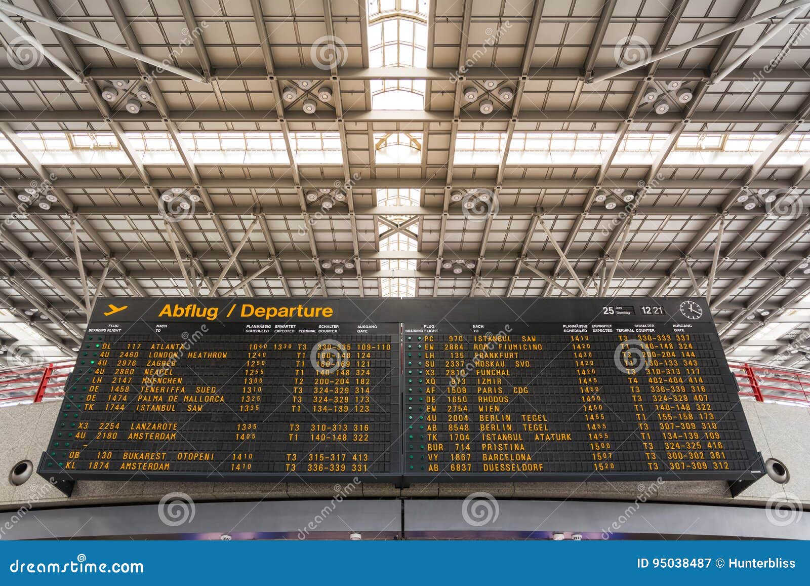 german airport abflug departures timetable schedule sign information