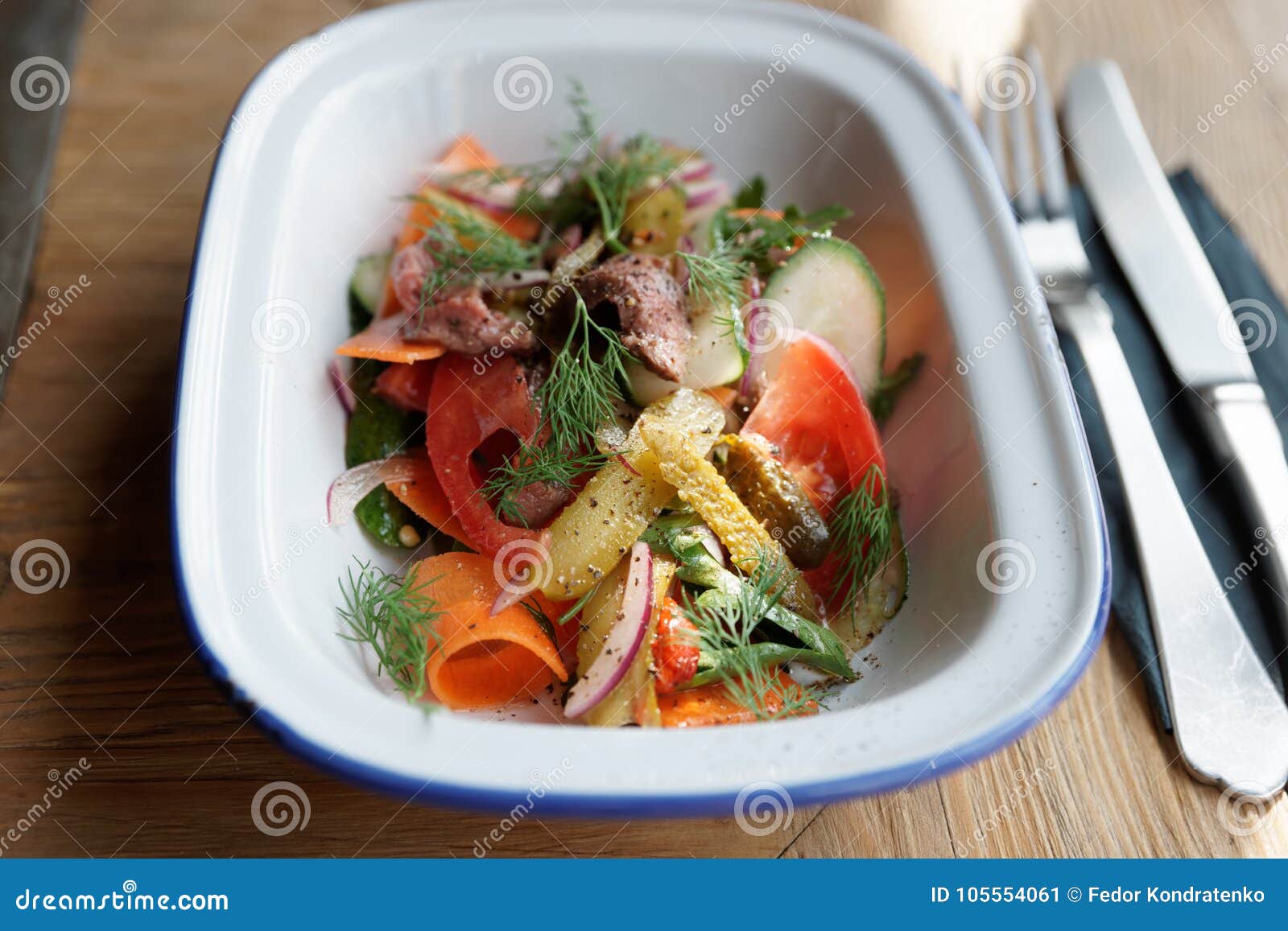 German Appetizer of Roastbeef and Vegetables Stock Image Image of