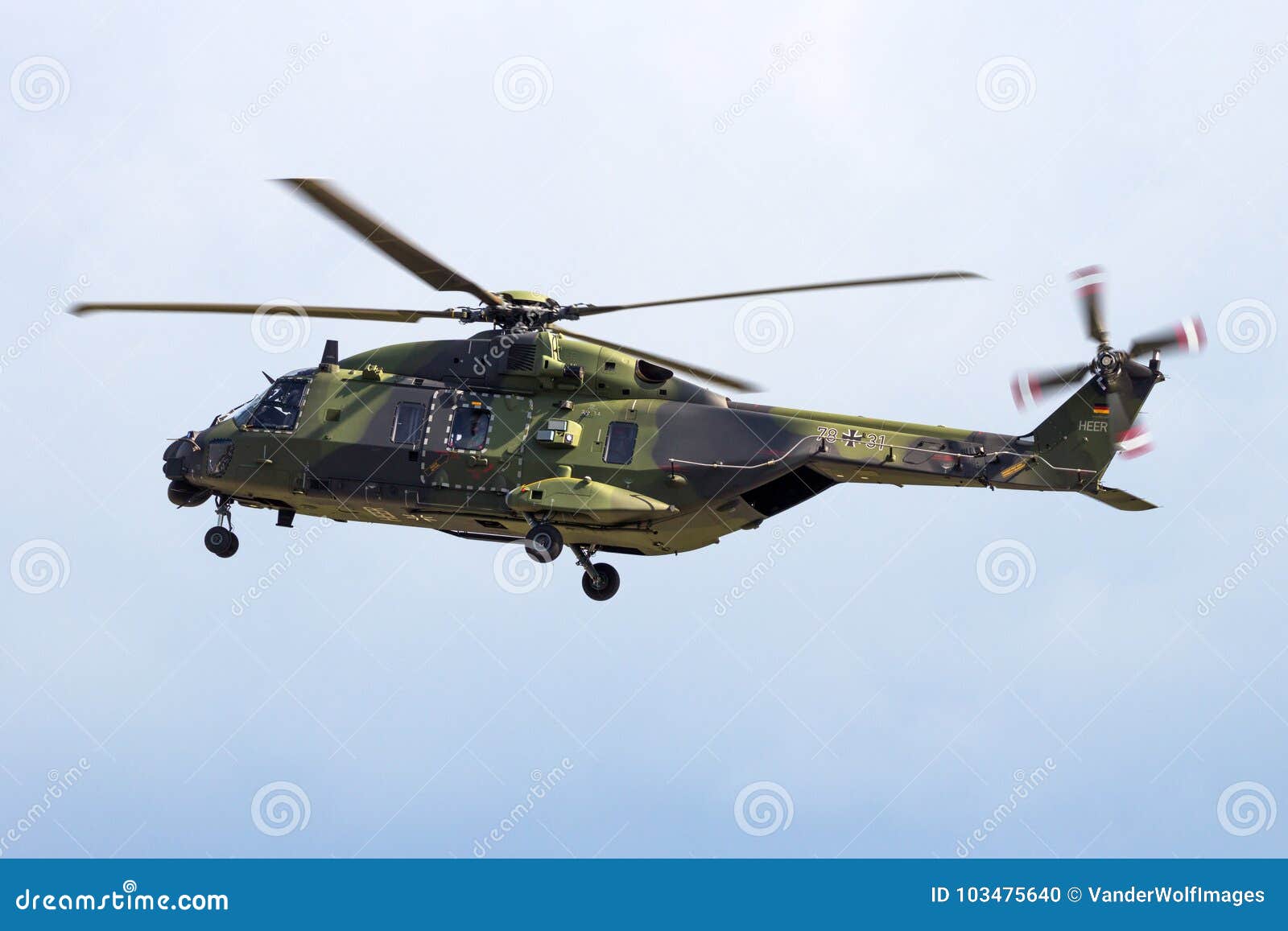 German Army NH90 Helicopter in Flight Editorial Image Image of