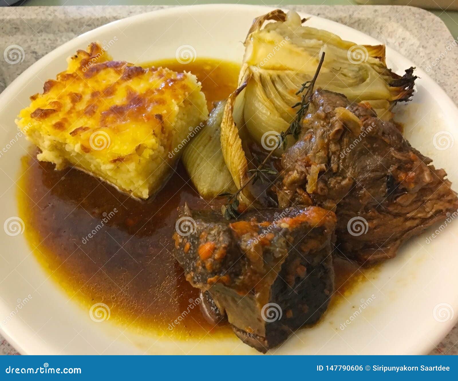 German Beef Stew with Potato and Vegetable Stock Photo Image of meal