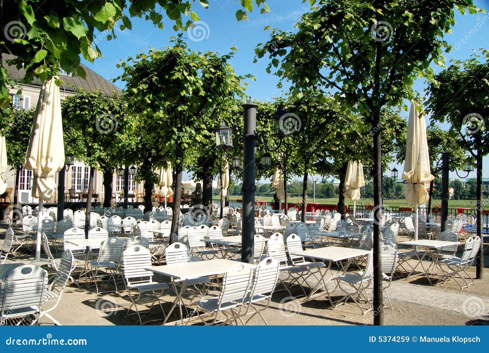 German beer garden stock image. Image of venue, tables 5374259