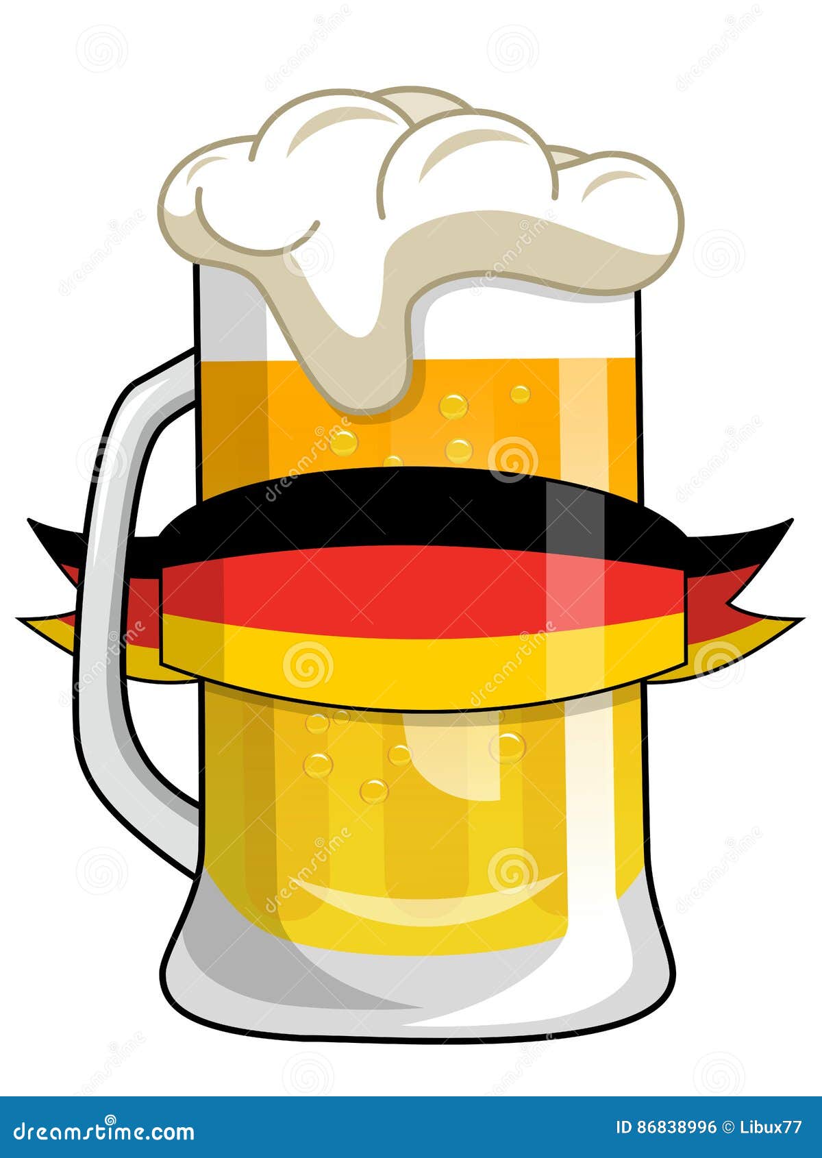 German beer mug stock vector. Illustration of flag, icon - 86838996, image size:1200x1690
