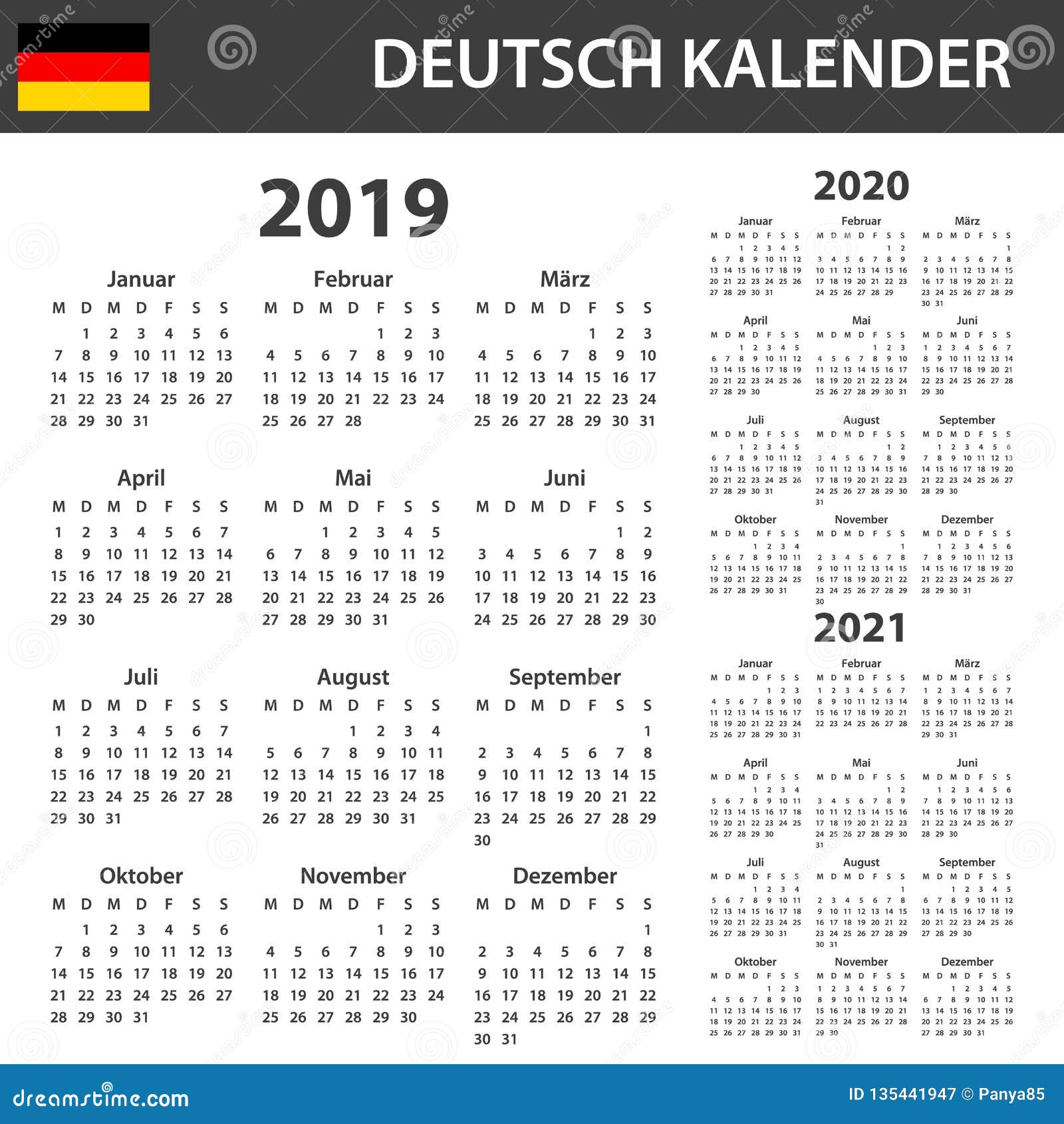 german-calendar-for-2019-2020-and-2021-scheduler-agenda-or-diary