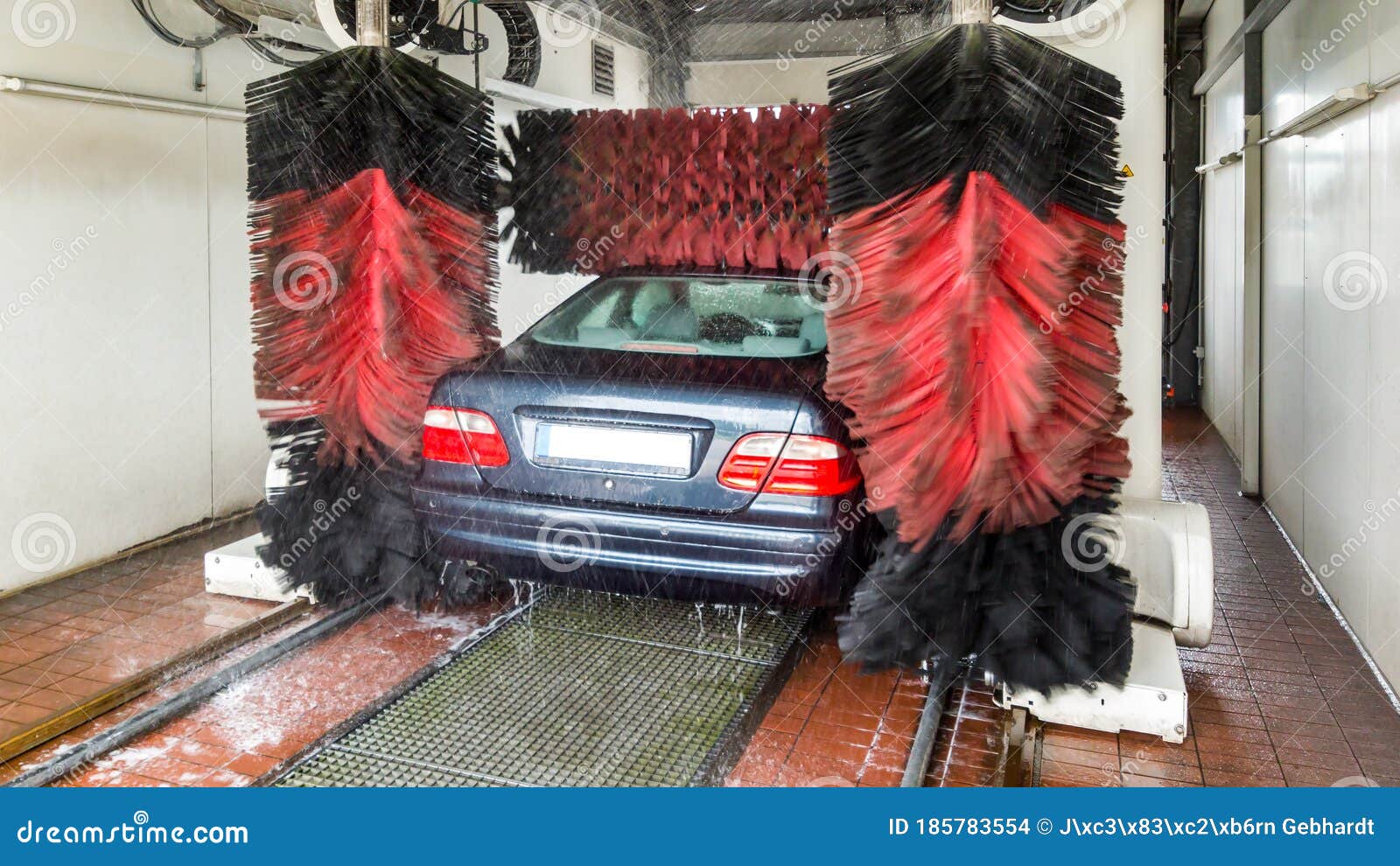 German car at the car wash stock photo. Image of rollers 185783554