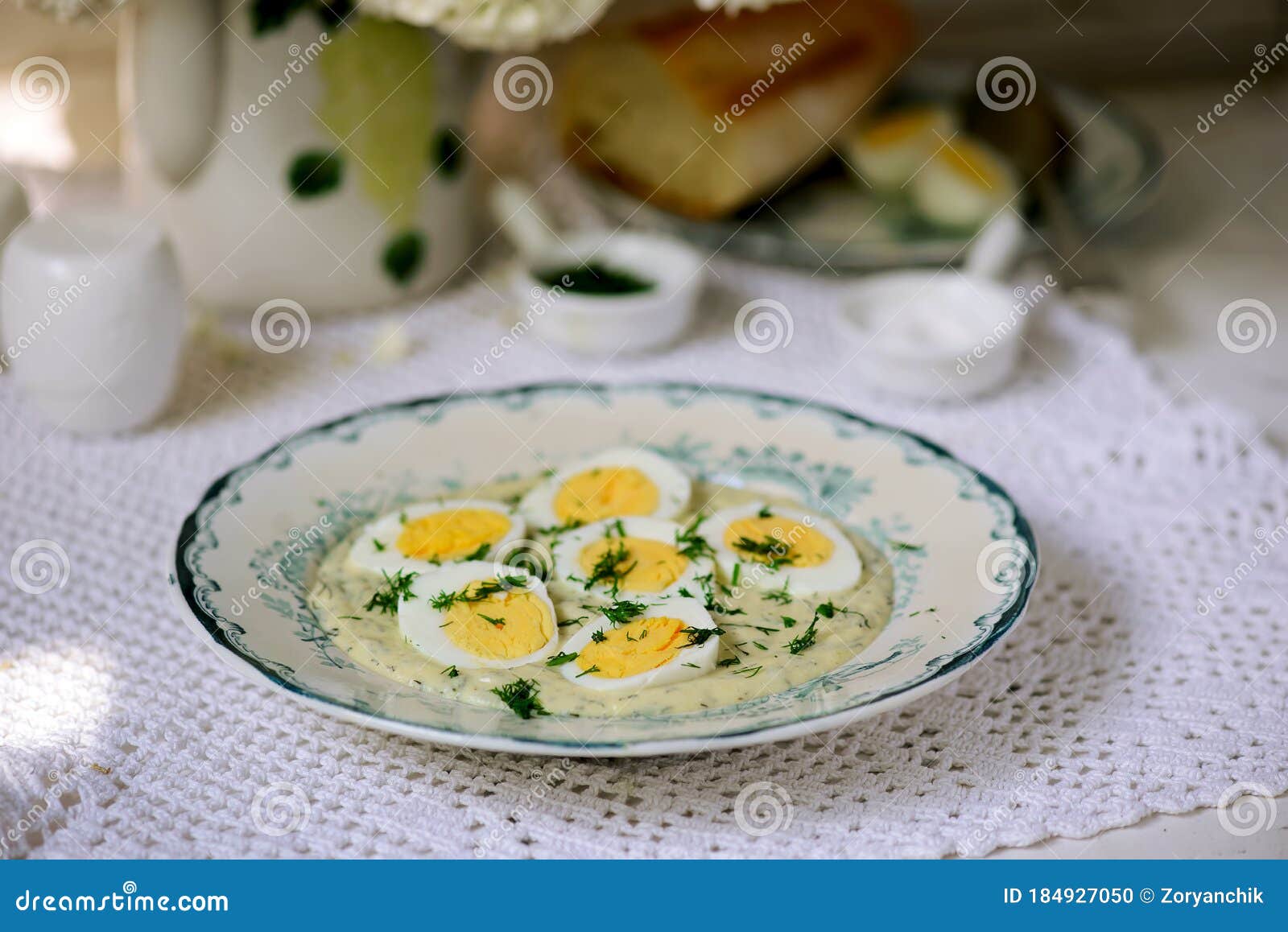 GERMAN EGGS in MUSTARD SAUCE. Stock Photo Image of sauce, vegetarian