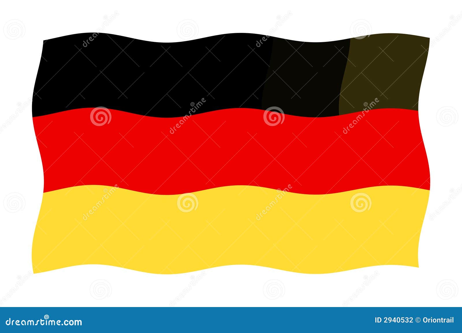 German flag stock illustration. Illustration of fluttering - 2940532