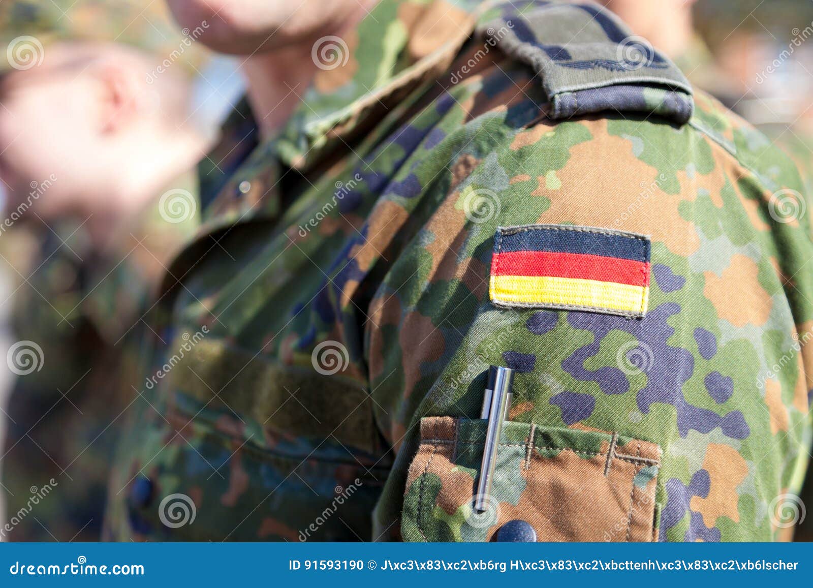 German Flag On German Army Uniform Stock Photo Image Of Soldier Battle
