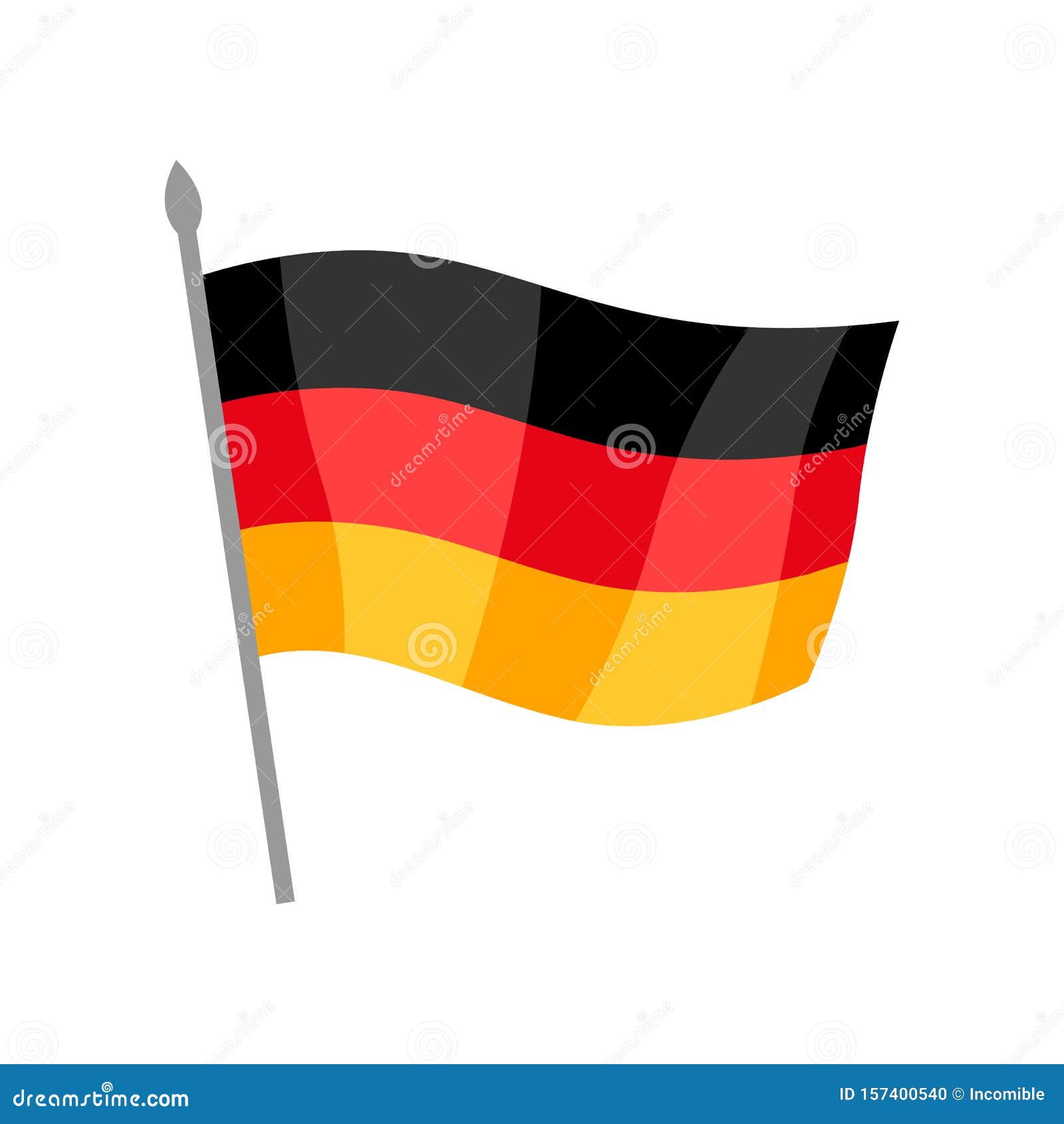 German flag illustration. stock vector. Illustration of national ...