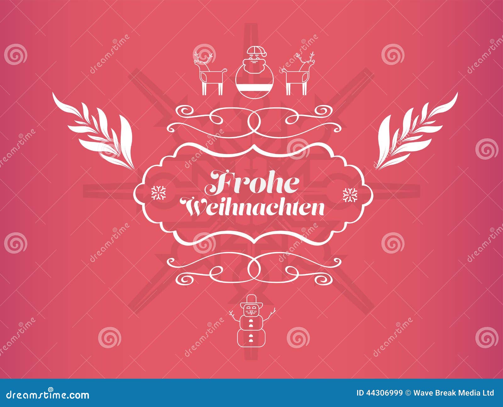 German Happy Christmas Message Vector Stock Vector Illustration of