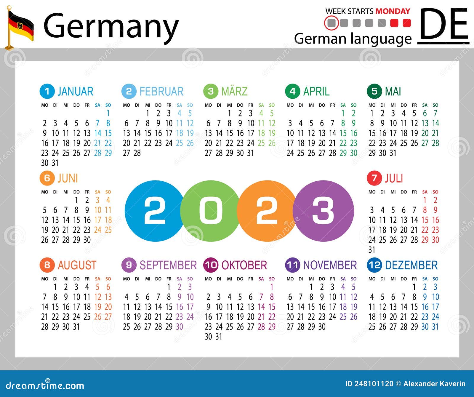 german-horizontal-pocket-calendar-for-2022-week-starts-sunday-vector-illustration