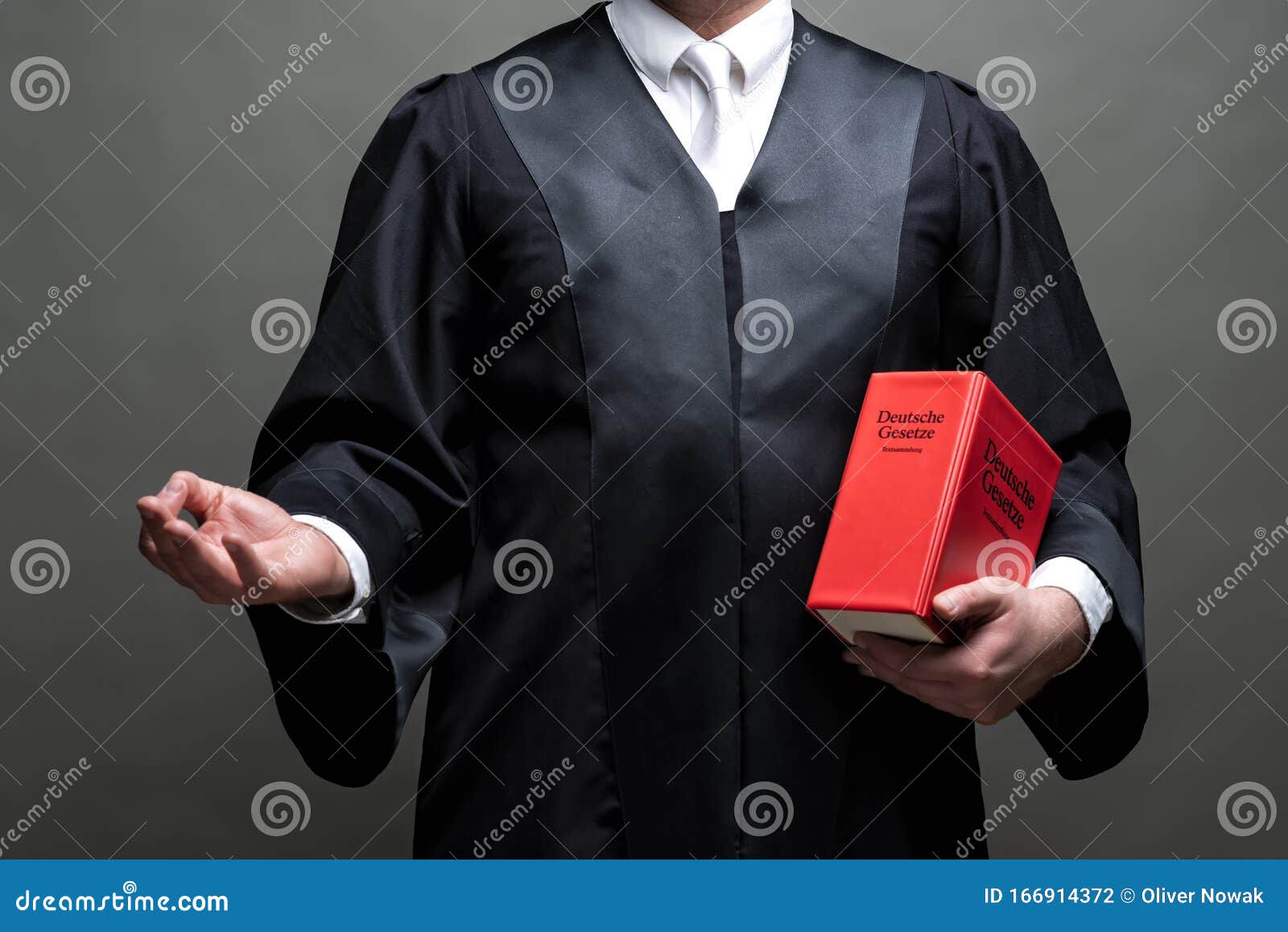 German Lawyer with a Robe and a Book Stock Photo Image of book