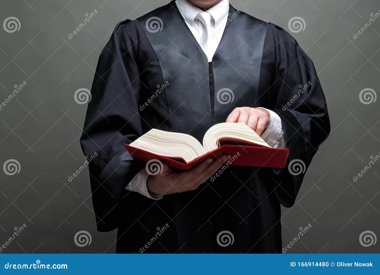 German Lawyer with a Robe and a Book Stock Photo Image of book