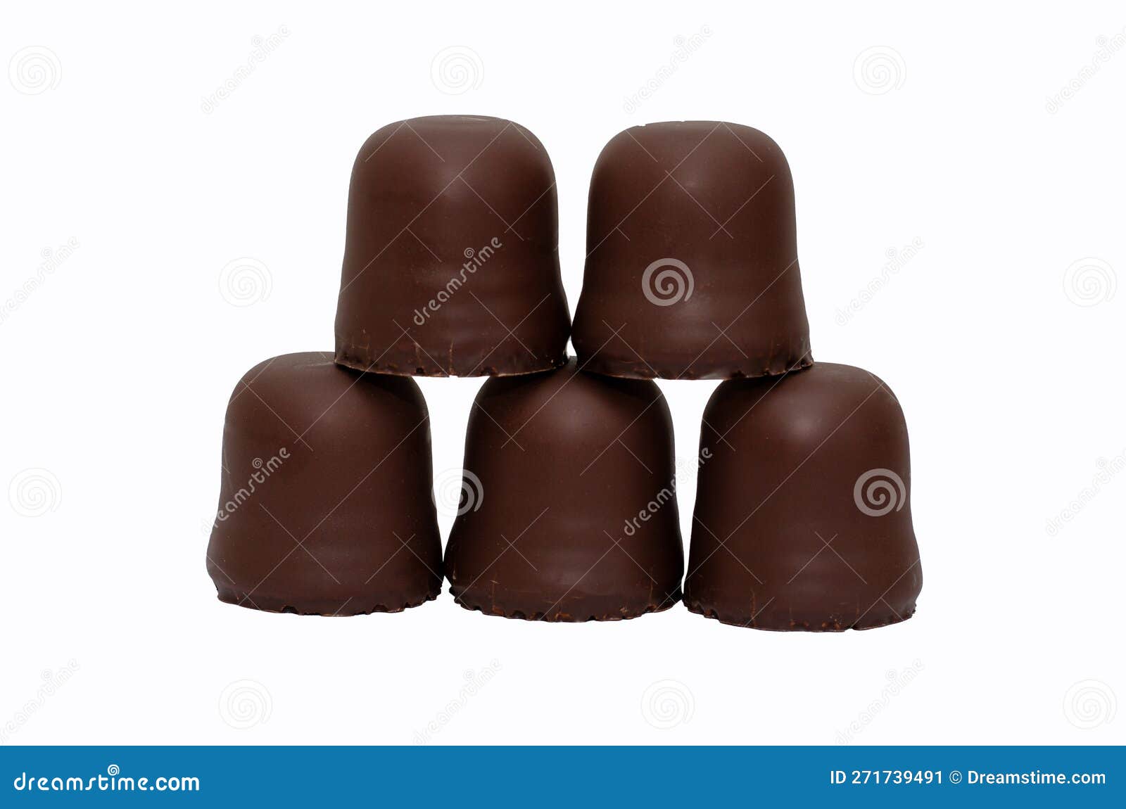 German Marshmallow in Chocolate on a White Background Stock Image Image of marshmallows
