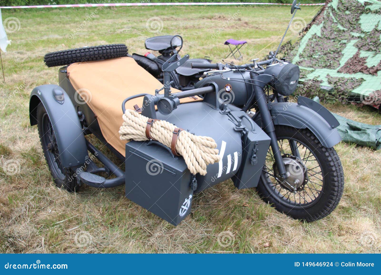 German Motorcycle and Sidecar Editorial Stock Image - Image of classic