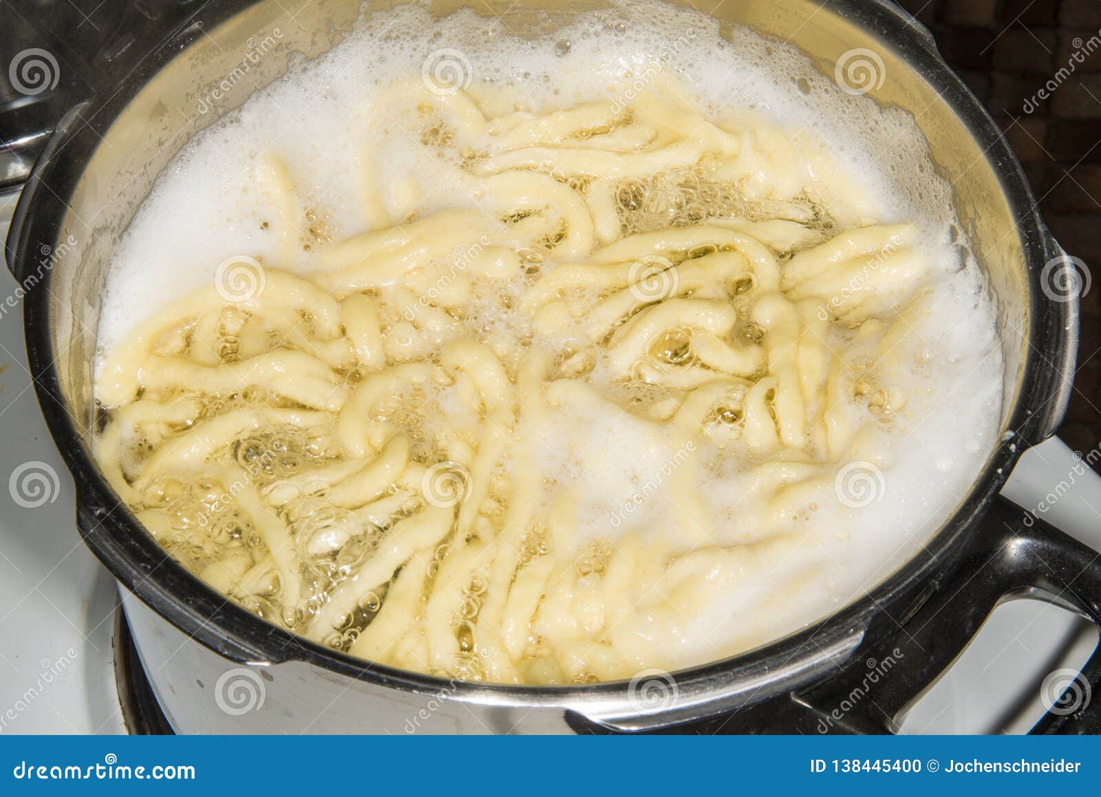 German Noodles Called Spaetzle Cooking Â´ Stock Photo Image of german