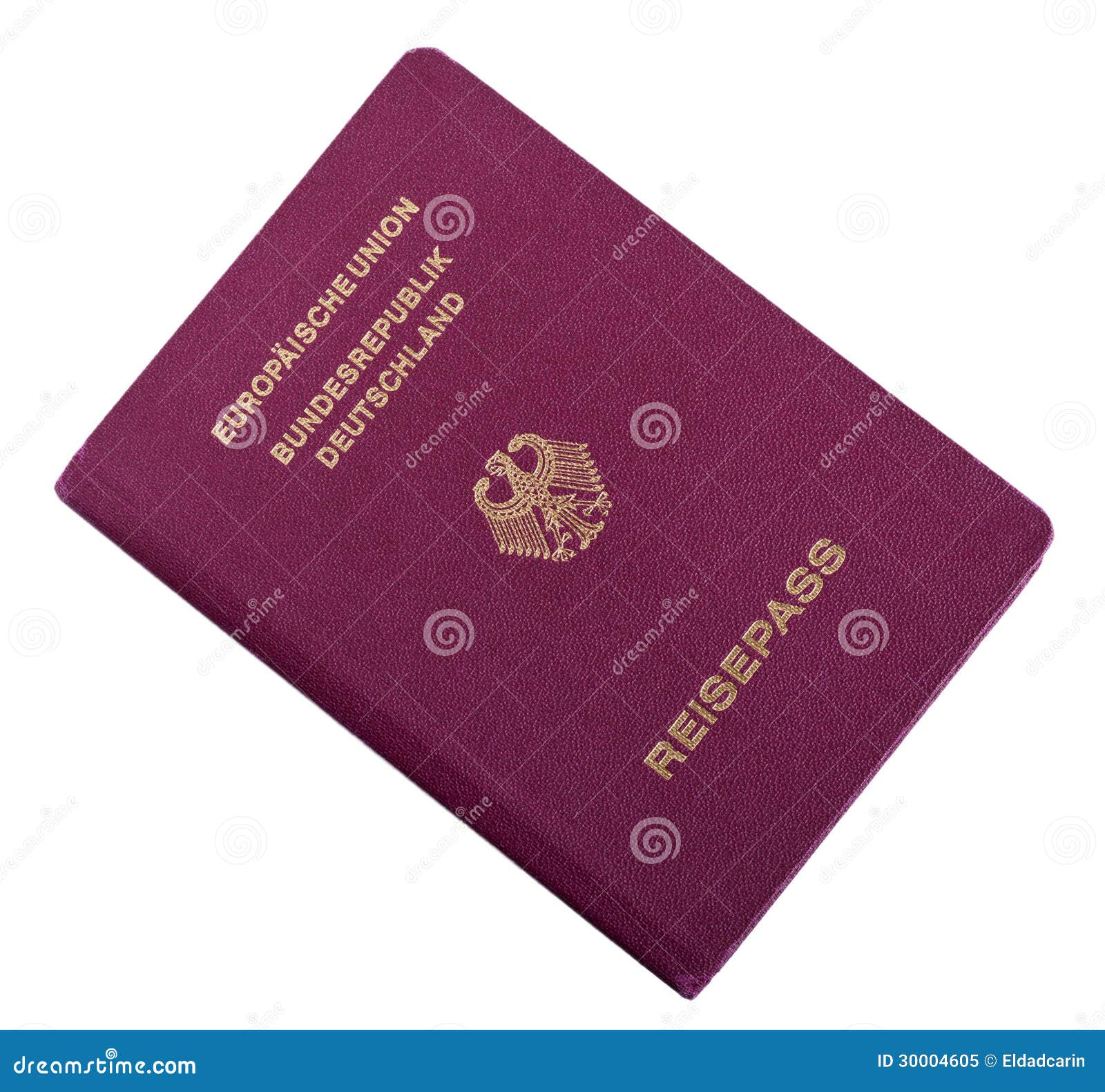 Isolated German Passport stock image. Image of diagonal 30004605