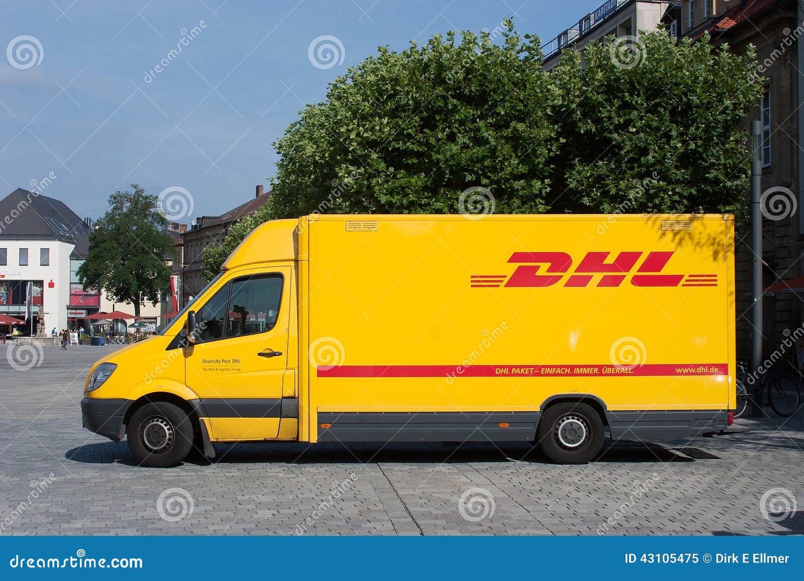 German Post DHL Courier Delivery Service Truck Editorial Image - Image ...