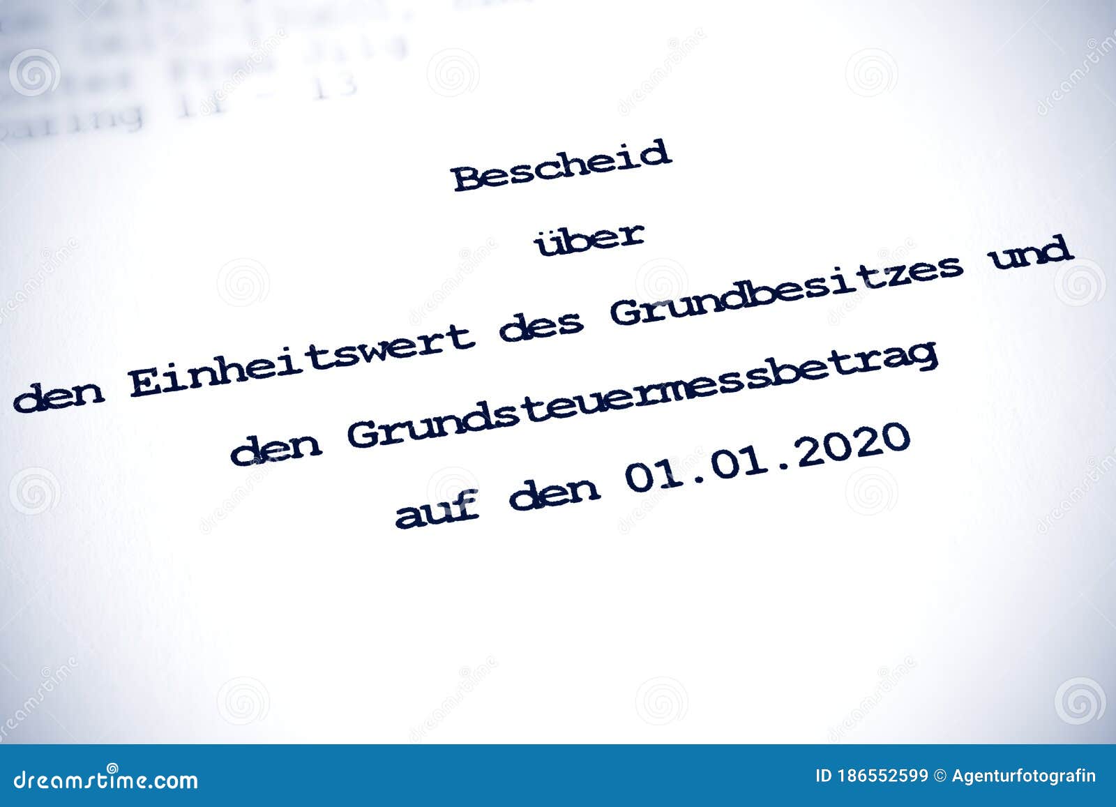 german real estate tax notice