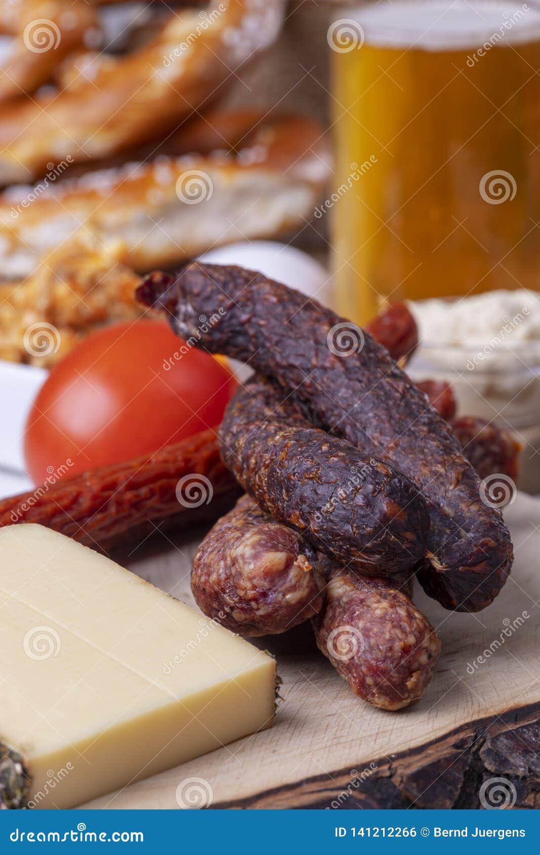 German Sausages with Cheese Stock Photo Image of mustard, rustic