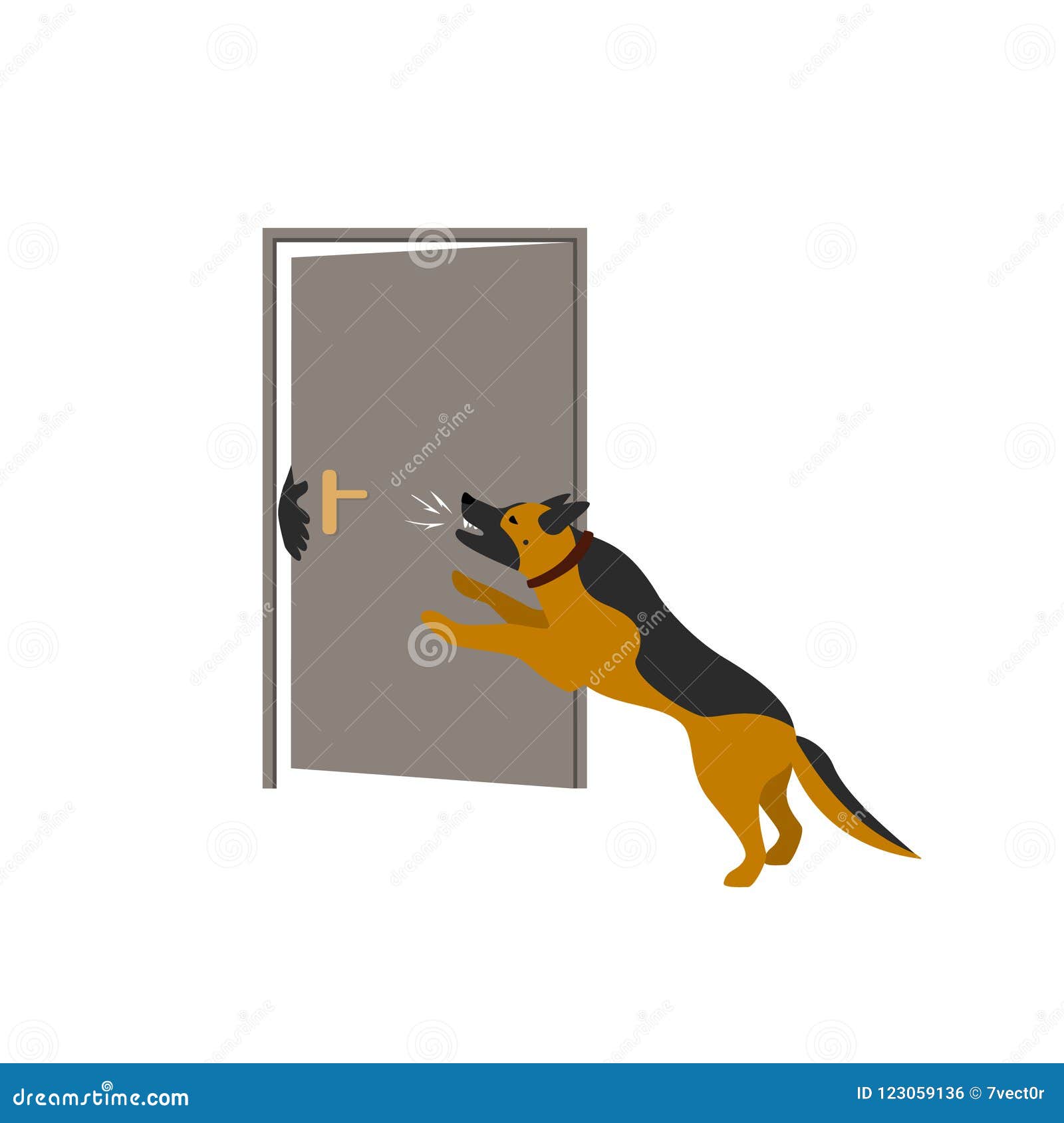 Dog Protecting Home From Thieves Silhouette Cartoon Vector dog-protecting-home-from-thieves-silhouette-cartoon-vector