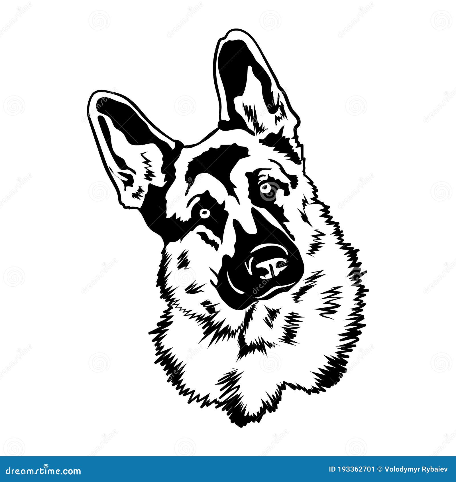 German Shepherd Svg Dog stock vector. Illustration of clever - 193362701