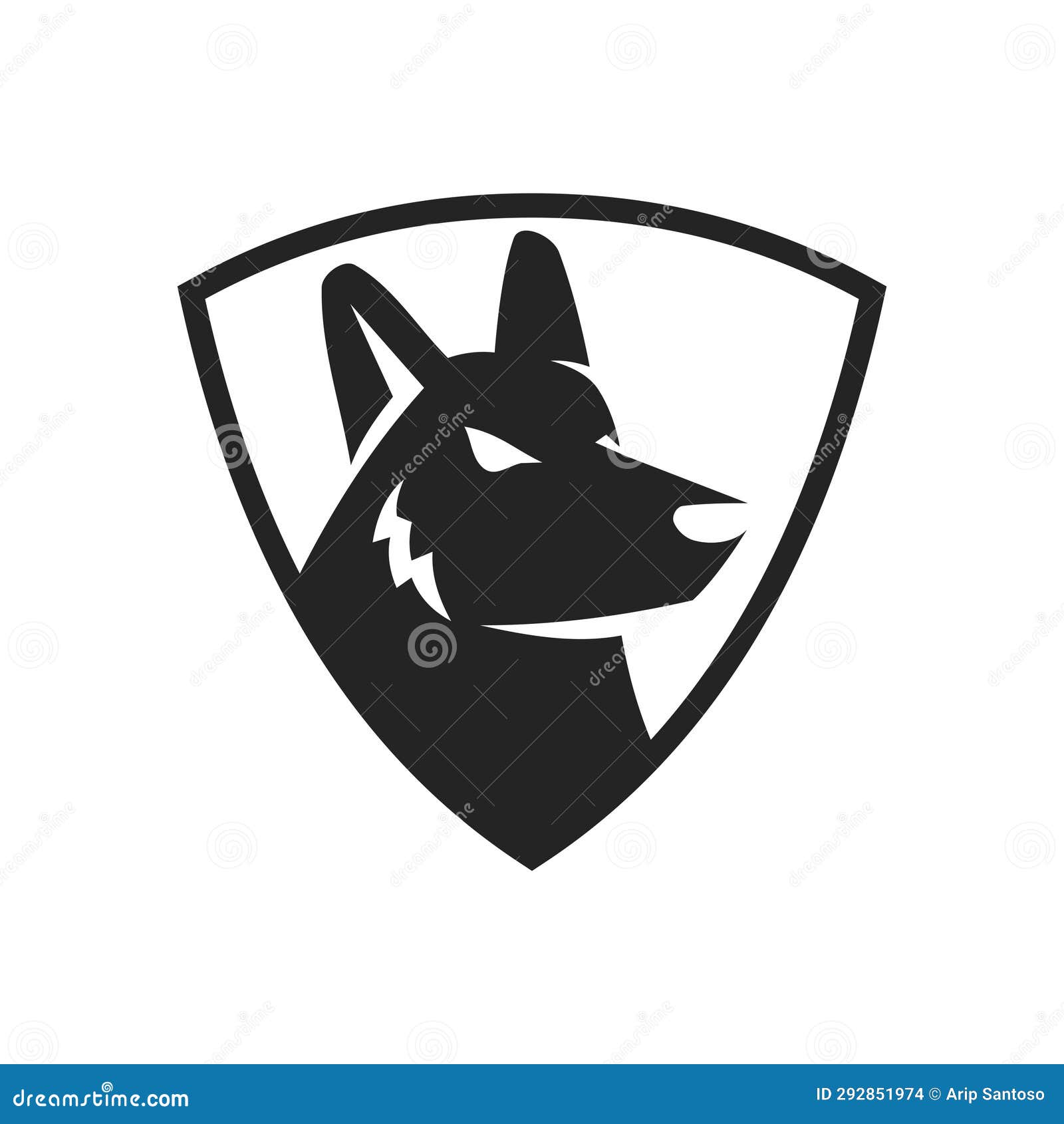 German Shepherd Template Isolated. Brand Identity. Icon Abstract Vector ...