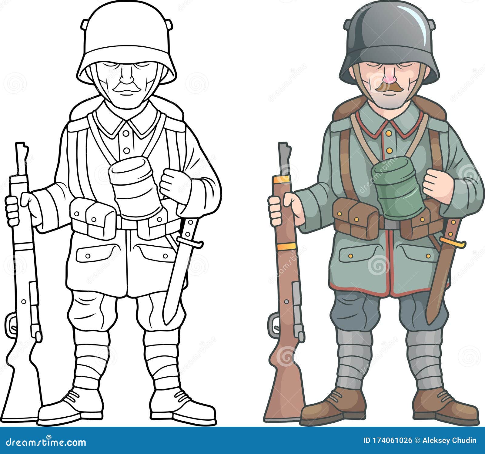 Simple Drawing Four Brave Soldiers On Stock Vector (Royalty Free) 232254469  | Shutterstock