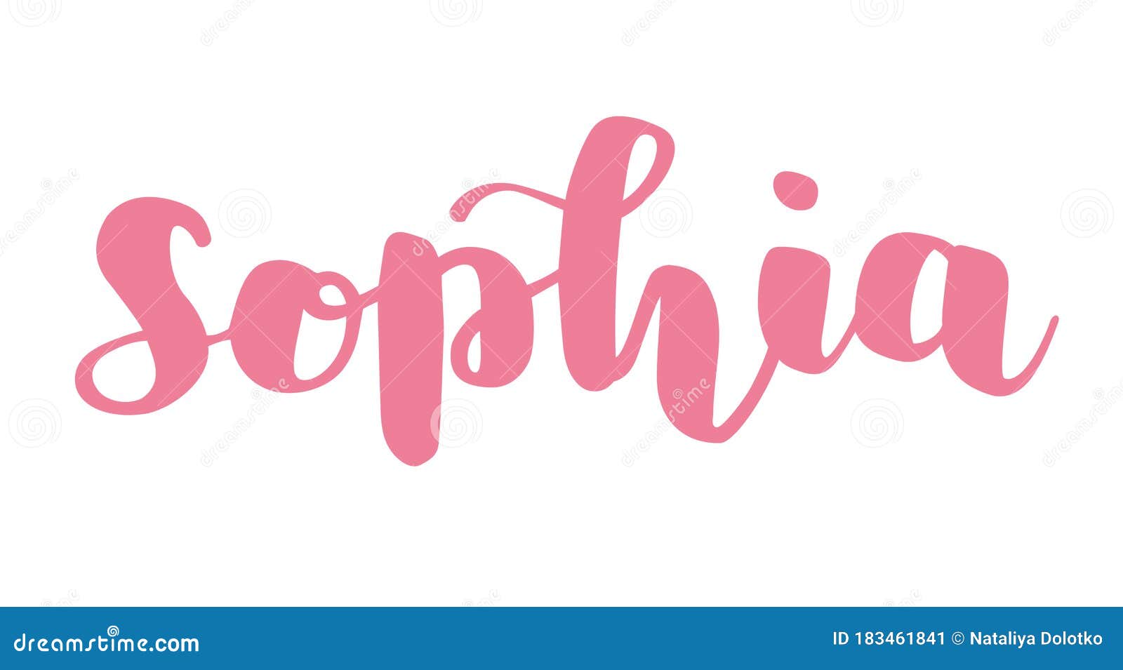 German Spelling Of The Female Name Sophia German Lettering Stock Vector Illustration Of Wall Abstract